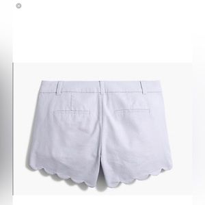 J. Crew | 4” Linen-Cotton Scalloped Hem Short